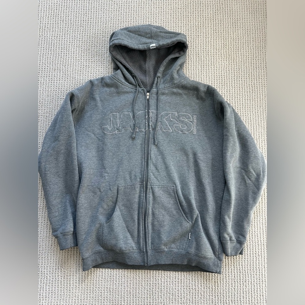 Jack’s Surfboards Men's Grey Zip-Up Sweater